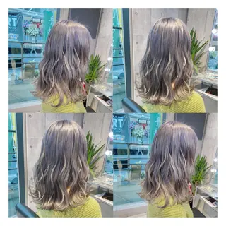 ミディアム 🤍ムラ修正ブリーチ 🤍原宿/YUUのヘアスタイル