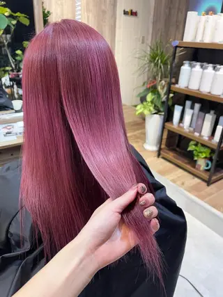 ロング カラー 髪質改善で 憧れの潤艶美髪にのヘアスタイル