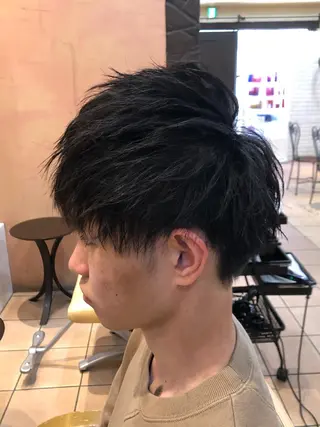 パーマ メンズ 地毛風ストレート ⚡️下ノ村柊斗⚡️のヘアスタイル