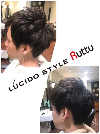 ショート パーマ アザマ　ヤスカツ _rosso 川口のヘアスタイル