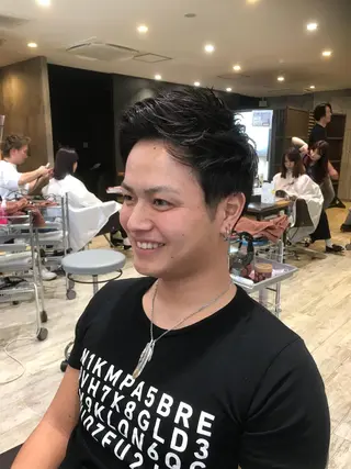 ショート カラー パーマ ヘアアレンジ メンズ キッズ ネイル マツエク・マツパ EnBlesS西宮 マンツーマン神道有基のヘアスタイル