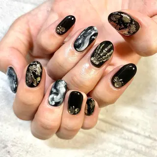 ショート カラー パーマ ヘアアレンジ メンズ キッズ ネイル マツエク・マツパ アイブロウ 今福鶴見ネイル 8(エイト)のネイルデザイン