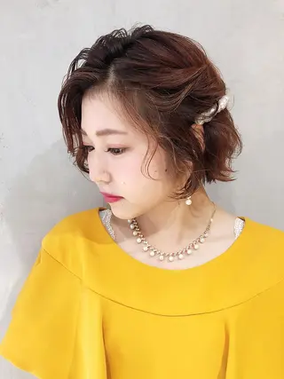 ミディアム カラー パーマ ヘアアレンジ ITbyALBUM 中野店のヘアスタイル