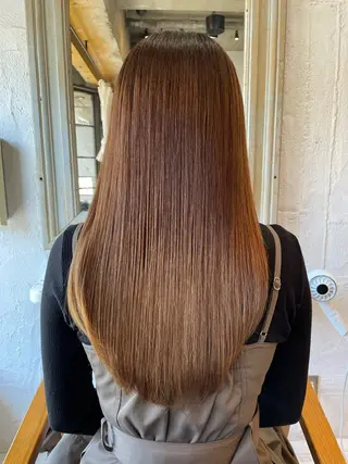 ロング カラー パーマ 髪質改善／ブリーチ 宮武　湧斗のヘアスタイル
