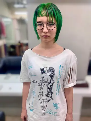 ショート カラー ヘアアレンジ 個性爆弾💣 ダブルカラー/ゆかのヘアスタイル