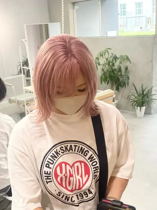 ミディアム カラー 前橋 姫奈のヘアスタイル