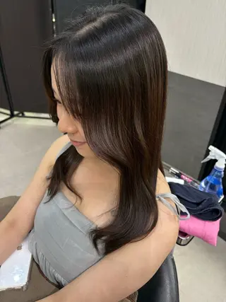 ロング レイヤー/切りっぱな しボブ✨️みずか💜のヘアスタイル