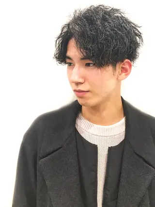 ミディアム 予約1000件超 ✨メンズパーマのヘアスタイル