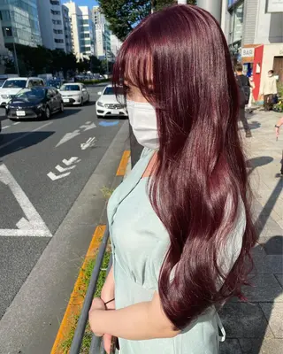 セミロング カラー ブリーチ koheiのヘアスタイル