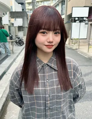 セミロング カラー 韓国系レイヤー特化 hiroのヘアスタイル