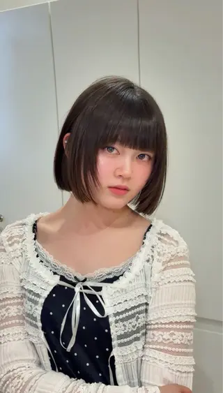 ミディアム けいし🐬ボブ 美髪縮毛矯正のヘアスタイル