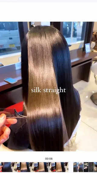 ロング 他店で断られた方歓迎 ブリーチ縮毛矯正のヘアスタイル