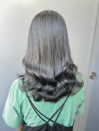 セミロング カラー ヘアアレンジ Over hair_ misakiのヘアスタイル