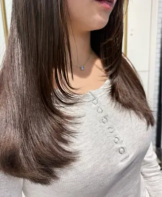 ロング 艶髪/透明感カラー 🫧韓国ヘアのヘアスタイル