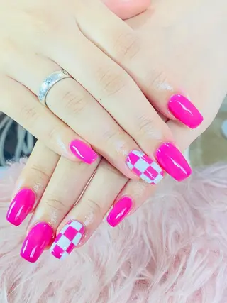 セミロング HandS ネイル 自宅サロンのネイルデザイン