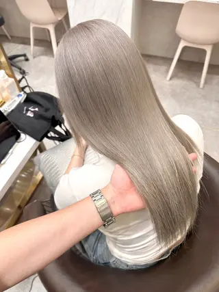 セミロング カラー ヘアアレンジ 天神/ブリーチ/ ブリーチなしカラーのヘアスタイル