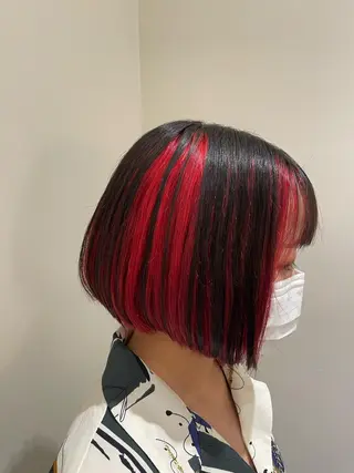 ショート カラー 縮毛矯正🤍 盛れるボブ/ひかりのヘアスタイル