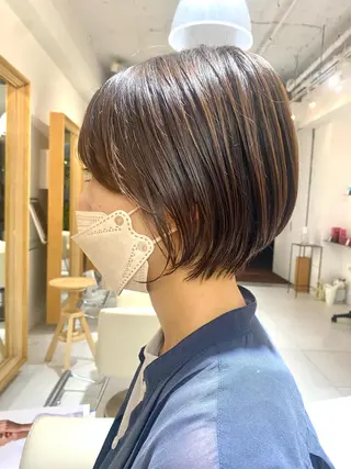ショート カラー 安永 涼のヘアスタイル