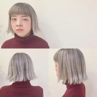 ショート ミディアム カラー ハイトーン×髪質改善 KENTAのヘアスタイル