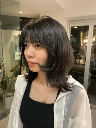ミディアム 池田 寿子のヘアスタイル