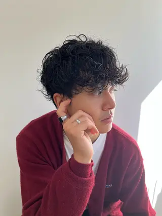 ショート カラー パーマ ヘアアレンジ メンズ 💎髪質改善特化💎 RUITOのヘアスタイル