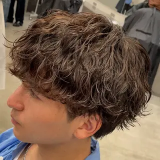 ミディアム パーマ ヘアアレンジ メンズ fifth 石川 凪のヘアスタイル