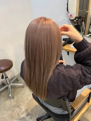 セミロング カラー beleefric 🩵チセのヘアスタイル