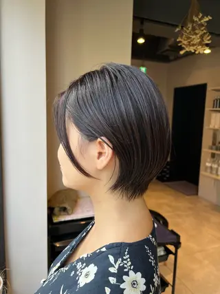 ショート カラー うる艶カラー/恵比寿 ベージュ/丸山陽平のヘアスタイル