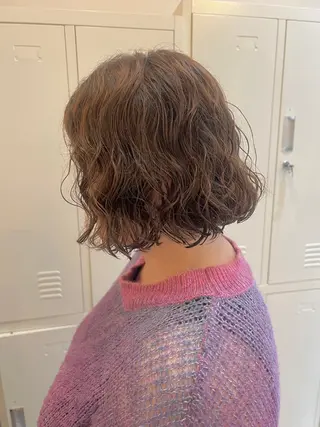 ショート パーマ 透明感カラー🍃 レイヤースタイル✨葵のヘアスタイル