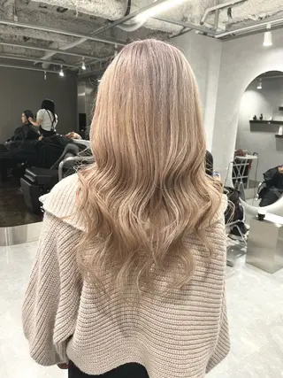 ロング カラー 暖色ハイトーン特化 🥇Mioのヘアスタイル