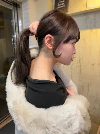 ミディアム カラー 🪐レイヤー/抜け感 カラー/加野彩果🪐のヘアスタイル