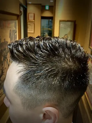 ショート パーマ メンズ 店長💈山田竜太 BARBERのヘアスタイル