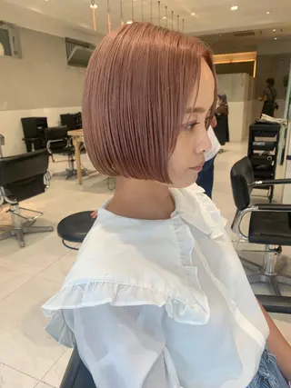 ショート オリーブ カラー✨有坂映哉のヘアスタイル