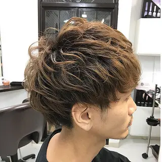 ショート カラー パーマ ヘアアレンジ メンズ キッズ ネイル マツエク・マツパ M字・前髪割れ 改善メンズ特化/栢沼のヘアスタイル