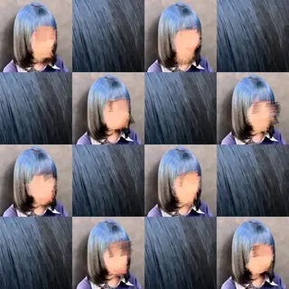 セミロング カラー 問屋町のブリーチデザ イン屋さん🌈ゆうまのヘアスタイル