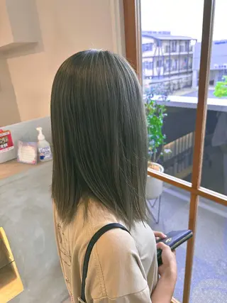 セミロング カラー 下島 優人のヘアスタイル