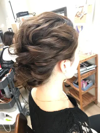 ミディアム ヘアアレンジ 早朝✨ヘアセット 着付け/清水玲歌のヘアスタイル