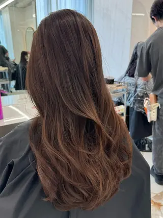 ロング のり🐼顔まわり/ 韓国/レイヤーカットのヘアスタイル