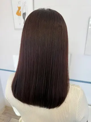 セミロング カラー 柴原 杏梨のヘアスタイル