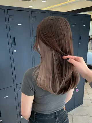 ロング カラー MOKA🌼 淵野辺デザインカラーのヘアスタイル