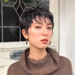 ショート カラー h a k u 大倉 卓人のヘアスタイル