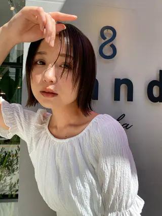 ショート カラー レイヤー似合わせ カット/山下凌生のヘアスタイル