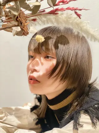ショート カラー マンツーマン女性 美容師 奏のヘアスタイル