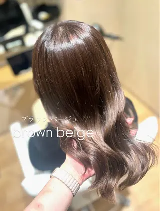セミロング 中島愛佳🐥⸒⸒ 縮毛矯正/艶髪カラーのヘアスタイル
