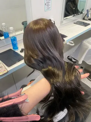 セミロング カラー 【美髪矯正/絹髪】 🎀hinano🎀のヘアスタイル