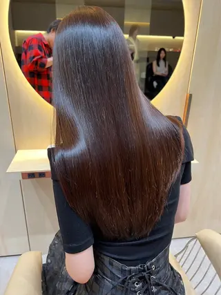 ロング ❤️ブリーチなし💚 ダブルカラー平野実花のヘアスタイル