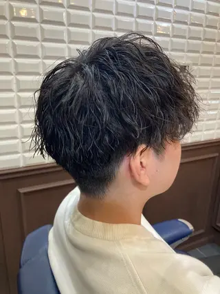 ショート パーマ メンズ ルピナス中田店長 山口大地のヘアスタイル