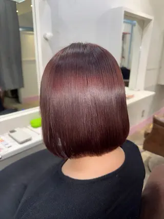 ミディアム カラー 坂柳 朱音のヘアスタイル