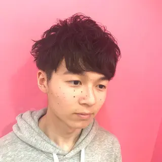 ショート パーマ メンズ Vir by browのヘアスタイル