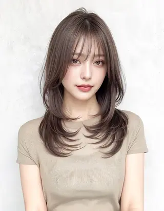 ロング 空 龍之介 カラー 特化/髪質改善/韓国のヘアスタイル